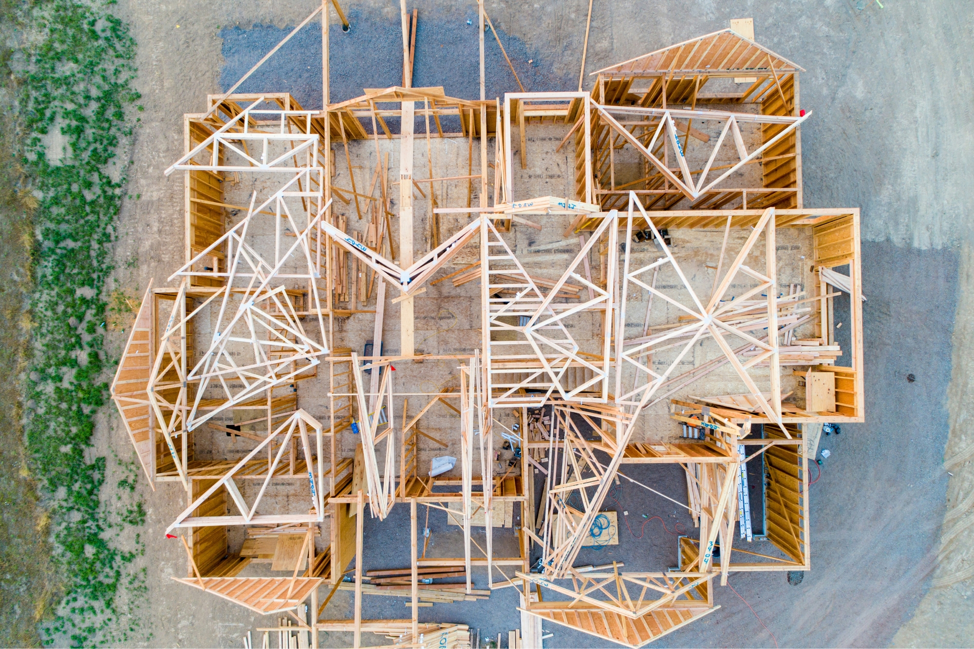 house framing.
